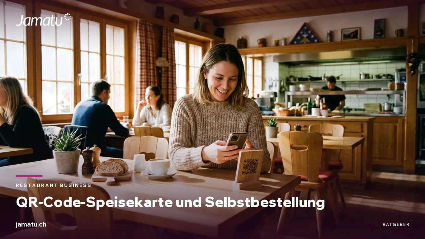 QR-Code-Tischaufsteller für die Selbstbestellung im Restaurant